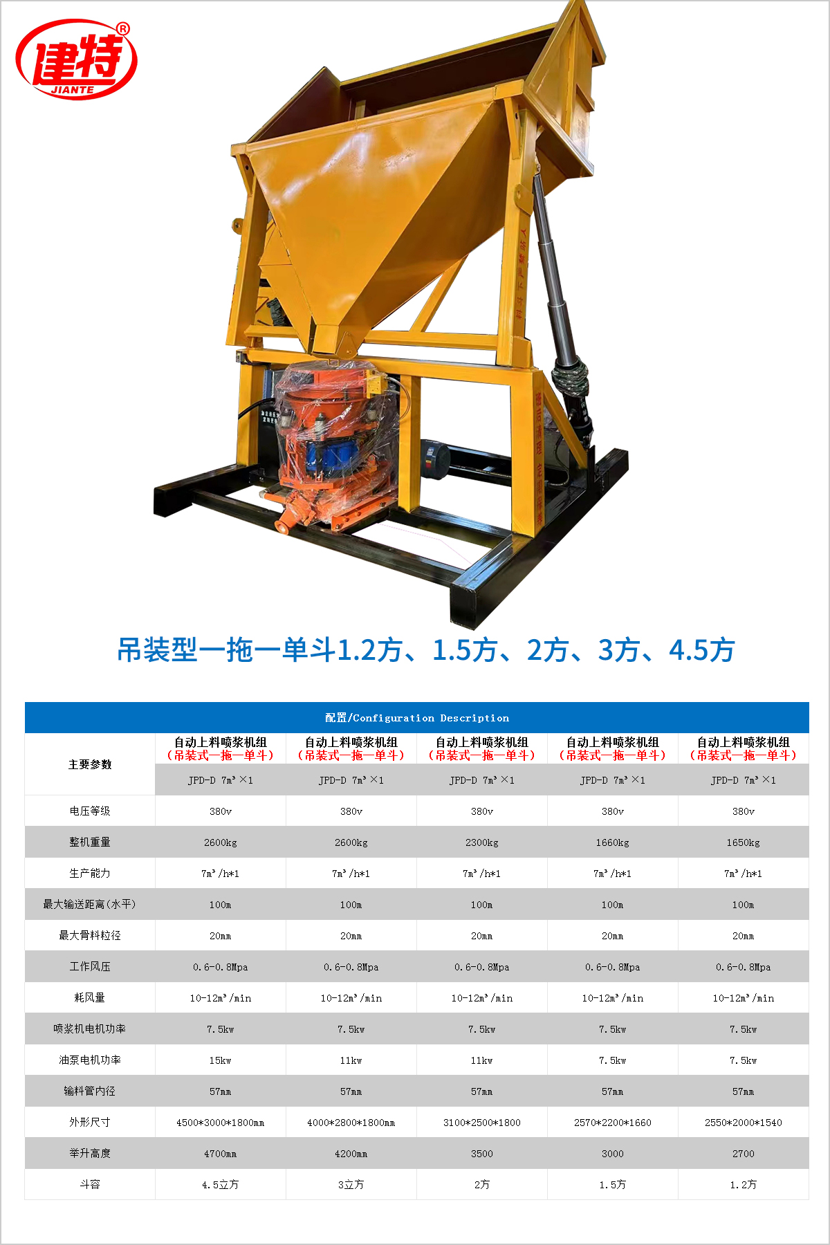 01-吊裝式一拖一單斗JPD-D 7m3×1（1.5方、2方、3方）